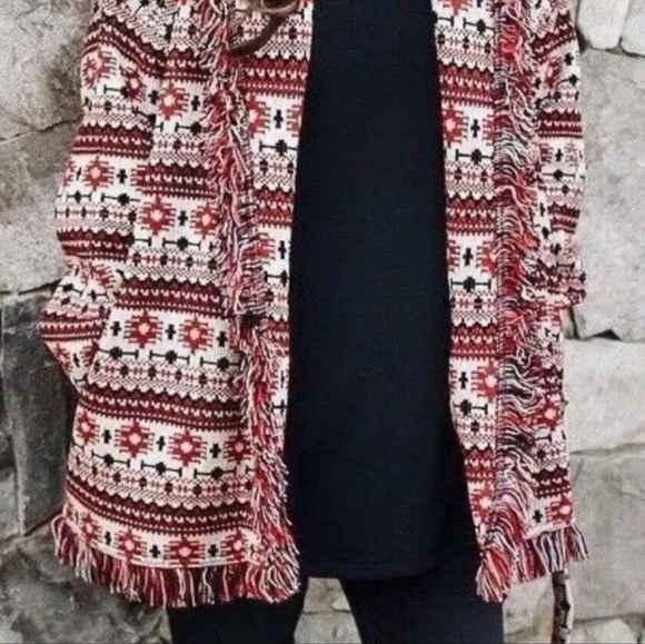 Zara Jacquard Fringe Coatigan (See Measurements for fit.) - Picture 6 of 15